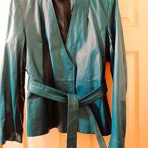 Teal Leather Jacket